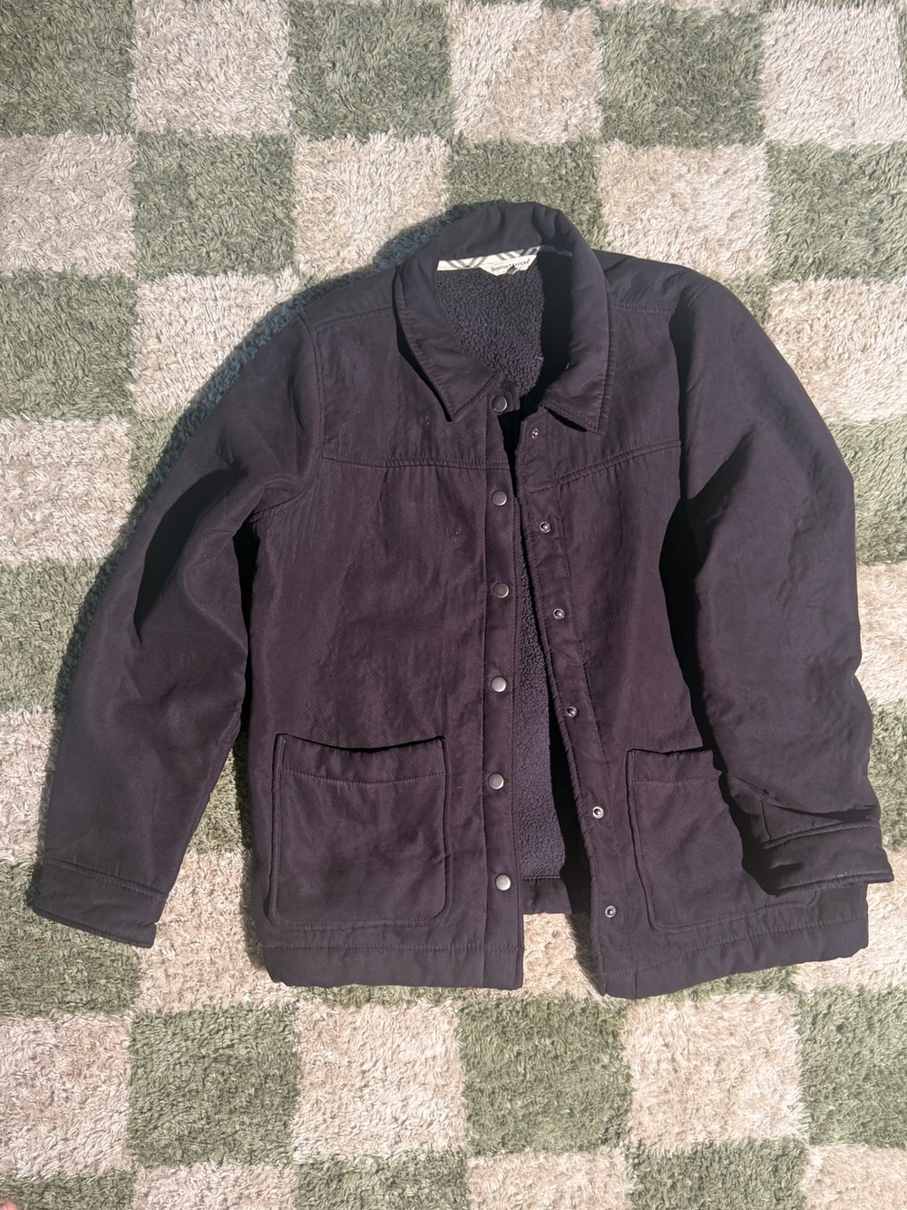 Boston Traders Black Military Field Jacket with Snap Front